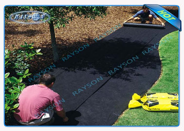tissu non tissé de paysage du noir 40gsm pour la couverture de jardin, résistance UV de 1.5 %