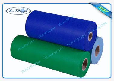Tissu non tissé simple de polypropylène de S pp Spunbond pour le sofa, vert/bleu