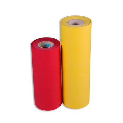 Textile tissé jaune bleu rouge Rolls de pp Spunbond non pour des sacs à provisions