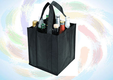 Noir non tissé réutilisé se pliant de sacs à provisions de pp ou adapté aux besoins du client