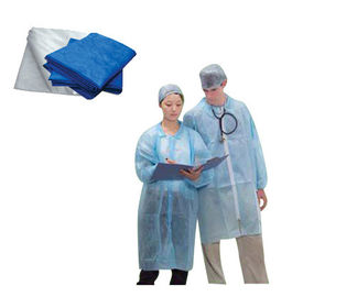 Tissus jetables imperméables non tissés bleus de polypropylène de tissu médical de pp Spunbond