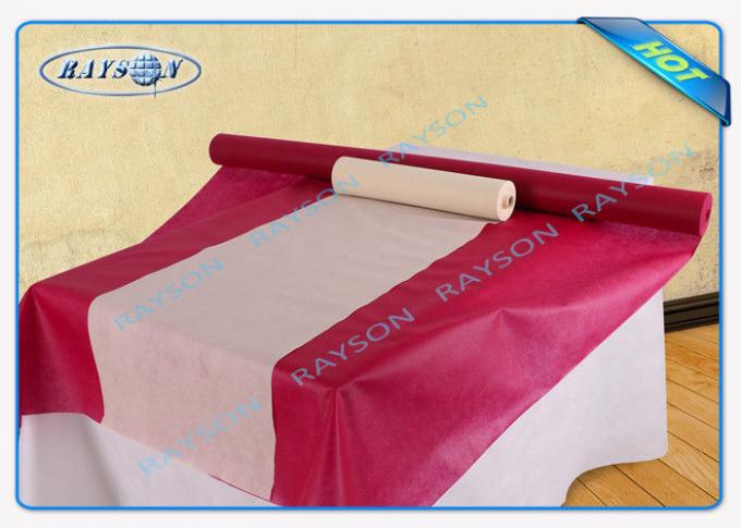 De polypropylène textile tissé jetable non pour la nappe avec la conception d'impression