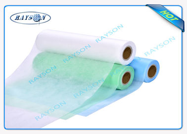 De meubles textile tissé bleu 40GSM/blanc jetable non antibactérien pour l'usage médical