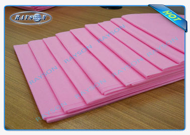Drap non tissé jetable de polypropylène de drap d'usage médical rose