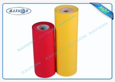 Tissu non tissé jaune rouge de polypropylène de pp Spunbond avec 6 lignes de production
