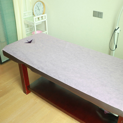 Couverture non tissée 80 x 180cm de Tableau de massage de drap de pp Spunbond avec le trou facial